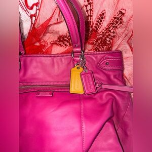 Pink Leather Coach Satchel/Tote